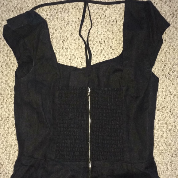NWT Reformation black corset lace up sun dress - Picture 7 of 7